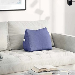 vidaXL Μαξιλάρι Πλάτης Μπλε τζην 45 x 20 x 35 εκ. ύφασμα