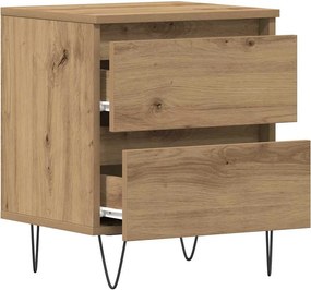 vidaXL Κομοδίνο artisan δρυς 40 x 35 x 50 εκ. Επεξεργασμένο ξύλο
