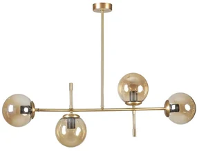 Φωτιστικό Οροφής - Ράγα Favori 941RTN1234 90x15x65cm 4xE27 40W Gold Opviq