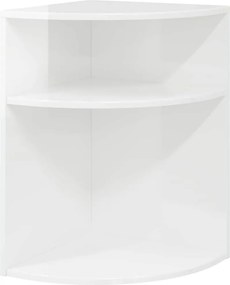 vidaXL End Table Υψηλής γυαλάδας λευκό 39,7 x 39,7 x 60 εκ