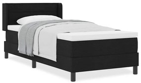 vidaXL Κρεβάτι box spring με στρώμα με στρώμα Μαύρο 100 x 200 cm