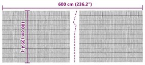 Καλαμωτή 600x100 εκ. Μπαμπού - Καφέ