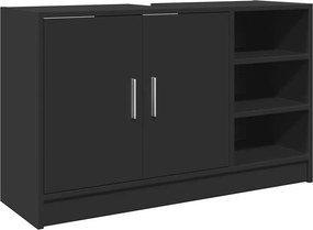 vidaXL Ντουλάπι Νιπτήρα Μαύρο 90x29x55 εκ. από Επεξεργασμένο Ξύλο