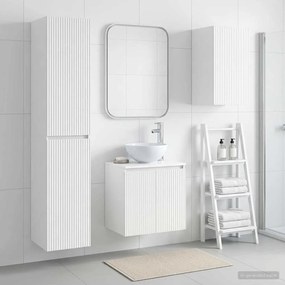 vidaXL Σετ Επίπλων Μπάνιου 3 τμχ. Λευκό 33 x 34,5 x 160 εκ