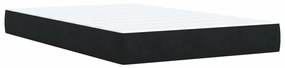 vidaXL Κρεβάτι Boxspring με Στρώμα Μαύρο 120x190 εκ. Βελούδινο