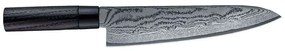 Μαχαίρι Chef Shippu Black FD-1596 27cm Από Δαμασκηνό Ατσάλι Silver-Black Tojiro Ατσάλι,Ξύλο
