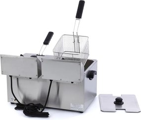 Deep Fryer - 2 x 8L - 2 Baskets - with Drain Tap