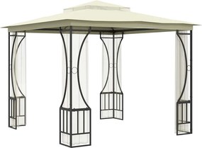 vidaXL Κιόσκι με Δίχτυα Κρεμ 300 x 300 x 265 εκ.