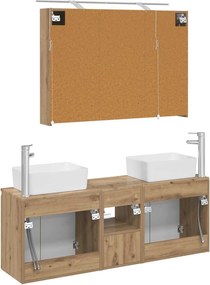 vidaXL Σετ Ντουλαπιών Μπάνιου 4 pcs Artisan Δρυς Επεξεργασμένο Ξύλο