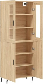 vidaXL Ντουλάπι Sonoma δρυς 69,5 x 34 x 180 εκ. από Επεξεργασμένο Ξύλο