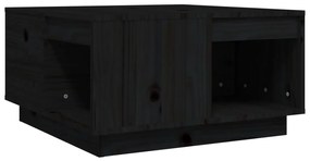 vidaXL Τραπεζάκι Σαλονιού Μαύρος 60x61x32,5 εκ. από Μασίφ Ξύλο Πεύκου
