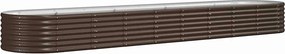 vidaXL Ζαρντινιέρα Καφέ 368x80x36 εκ. Γαλβανισμένος χάλυβας