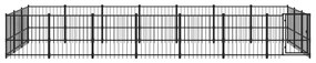 Κλουβί Σκύλου Εξωτερικού Χώρου 19,76 μ² από Ατσάλι - Μαύρο