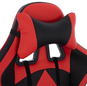 Καρέκλα Γραφείου Gaming Docks Μαύρο Κόκκινο Pu 67x70x130 Εκ.