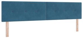 vidaXL Κουβέρτα με Στρώμα Σκούρο Μπλε 200x200 εκ. Βελούδινη