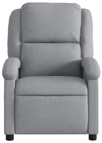 vidaXL Πολυθρόνα Μασάζ Ανακλινόμενη Ανοιχτό Γκρι Υφασμάτινη