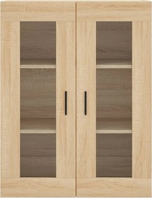 vidaXL Ντουλάπι Sonoma δρυς 69,5 x 34 x 180 εκ. από Επεξεργασμένο Ξύλο