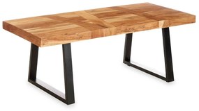 Βοηθητικό Τραπέζι Trama 120 x 60 x 48 cm Καφέ Μαύρο ξύλο ακακίας