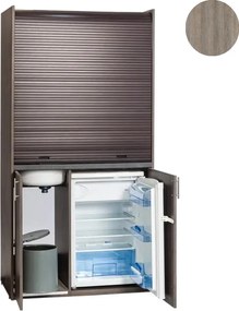 Πολυκουζίνα mini kitchen 105cm απόχρωση δρυς μπεζ για ξενώνες, γραφεία &amp; φοιτητικά studio
