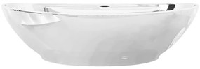 vidaXL Νιπτήρας με Οπή Υπερχείλισης Ασημί 58,5x39x21 εκ. Κεραμικός