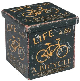 Σκαμπώ Orion Αποθ/κό PU Deco Bike 38x38x38cm