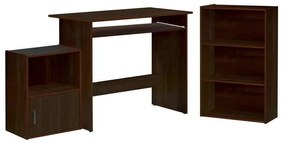Set Decon Γραφείο Καρυδί : Γραφείο 90X50X75Cm Βιβλιοθήκη 50X23X80Cm Ντουλάπι 41X29X54Cm . Διάσταση: 90x50x75-50x23x80-41x29x54cm