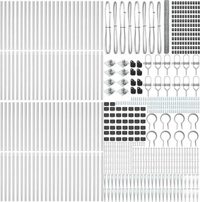 vidaXL Στύλος Περιφράξεων Ασημί 100 x 1,5 m (36 mm πλέγμα) Ατσάλι