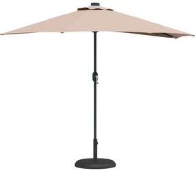 vidaXL Ομπρέλα Κήπου Taupe 294 x 150 x 224 εκ. ύφασμα