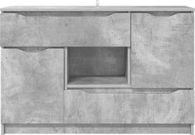 vidaXL Πλαϊνό γραφείο Σκυρόδεμα Γκρι 100 x 30 x 65,6