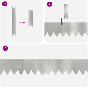 vidaXL Περίγραμμα γκαζόν 30 pcs Ασημί 100 x 0.05 x 20 εκ