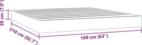 vidaXL Στρώμα με Pocket Springs 160 x 210 x 20 εκ. Ροζ