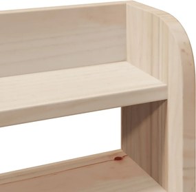 vidaXL Κεφαλάρι με Ράφια 100 εκ. από Μασίφ Ξύλο Πεύκου