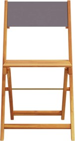 vidaXL Σετ Επίπλων Bistro 3 τεμ. Ανθρακί Ύφασμα/Μασίφ Πεύκου