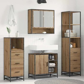 vidaXL Σετ Επίπλων Μπάνιου 4 pcs Artisan Oak Επεξεργασμένο ξύλο