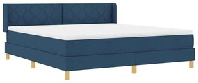 vidaXL Κρεβάτι με Ελατήρια με στρώμα Μπλε 180 x 200 cm ύφασμα