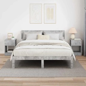 vidaXL End Table 2 pcs Σκυρόδεμα Γκρι 30,5 x 30 x 45 εκ