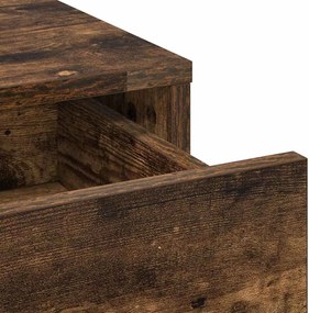 vidaXL Τραπέζι περιποίησης με συρτάρι 2 pcs Καφέ Επεξεργασμένο ξύλο