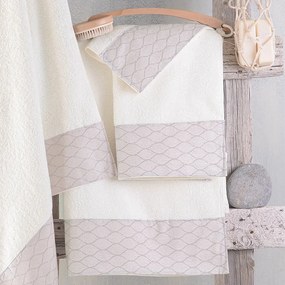 Πετσέτες Μπάνιου (Σετ 3τμχ) Rythmos Taira Beige 500gsm Εκρού ΣΥΣΚΕΥΑΣΙΑ ΚΟΥΤΙ