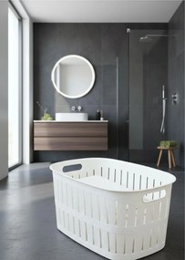 Stewehome Σετ μπάνιου 7 τεμαχίων με καλάθι ρούχων 65 Lt και σετ 5 τεμαχίων μπάνιου Λευκό