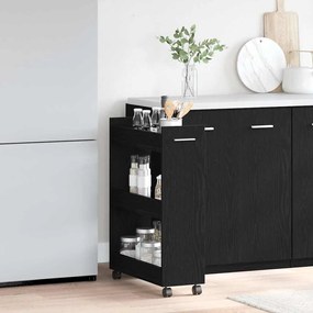 vidaXL Ντουλαπιού Μαύρη δρυς 60 x 22 x 79 εκ Επεξεργασμένο ξύλο