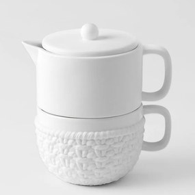 Σετ Τσαγιού Knit (Σετ 2Τμχ) RD0017861 300/500ml Φ9,5x14,5cm White Raeder Πορσελάνη