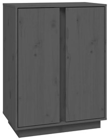 vidaXL Συρταριέρα Γκρι 60x35x80 εκ. από Μασίφ Ξύλο Πεύκου