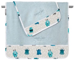Πετσέτες Βρεφικές Monsters (Σετ 2τμχ) Blue Saint Clair Towels Set 70x130cm 100% Cotton