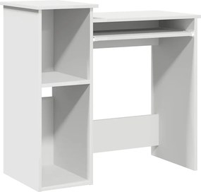 Γραφείο vidaXL με ράφια Λευκό 84x40x78 cm Κατασκευασμένο ξύλο