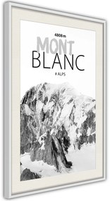 Αφίσα - Peaks of the World: Mont Blanc - 40x60 - Μαύρο - Χωρίς πασπαρτού