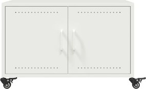 vidaXL Τραπεζάκι Σαλονιού Λευκό 68x50x43,5 εκ. από Ατσάλι