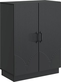 vidaXL Πλαϊνό γραφείο Μαύρο 66 x 34,5 x 87 εκ. Επεξεργασμένο Ξύλο
