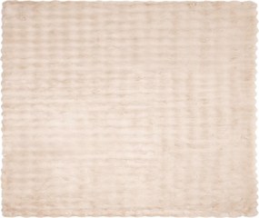 vidaXL Ψεύτικη κουβέρτα από κουνέλι Μπεζ 220 x 240 cm Πολυεστέρας