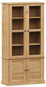 vidaXL Βιτρίνα VIGO 85 x 35 x 170 εκ. από Μασίφ Ξύλο Πεύκου
