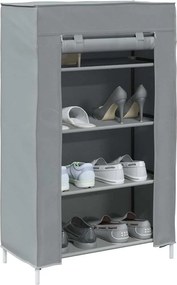 ντουλάπι παπουτσιών vidaXL Γκρι 60,5x30x97 cm Μη υφασμένο ύφασμα
